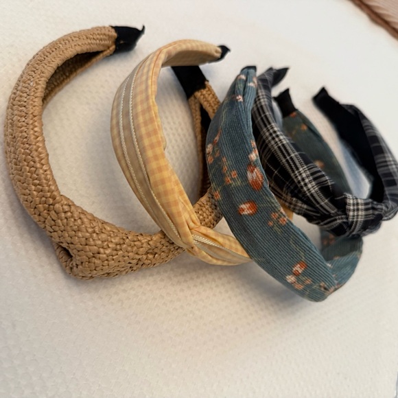 Stylish Headband Set - Tan, Yellow, Blue, Black - Picture 1 of 12